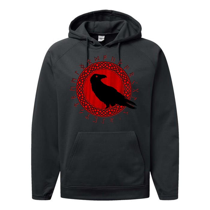 Raven Viking Cirlce Performance Fleece Hoodie