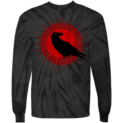 Raven Viking Cirlce Tie-Dye Long Sleeve Shirt