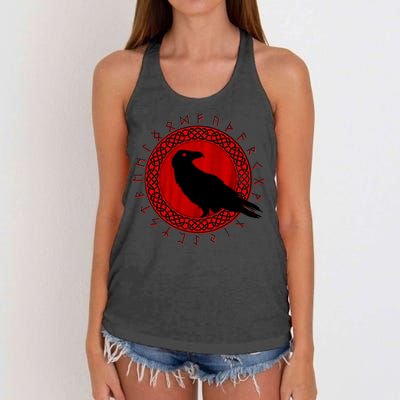 Raven Viking Cirlce Women's Knotted Racerback Tank