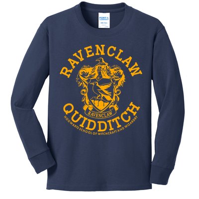 Ravenclaw Quidditch Crest Logo Kids Long Sleeve Shirt