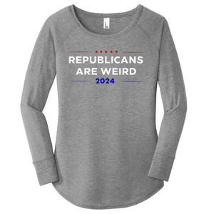 Republicans Are Weird Funny Political Election 2024 Women's Perfect Tri Tunic Long Sleeve Shirt