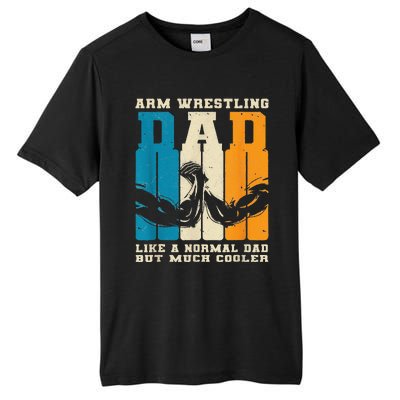 Retro Arm Wrestling Dad Normal Dad But Cooler Armwrestling Tall Fusion ChromaSoft Performance T-Shirt