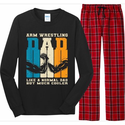 Retro Arm Wrestling Dad Normal Dad But Cooler Armwrestling Long Sleeve Pajama Set