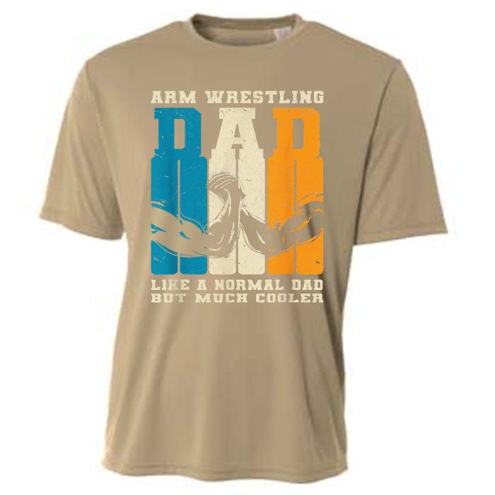 Retro Arm Wrestling Dad Normal Dad But Cooler Armwrestling Cooling Performance Crew T-Shirt