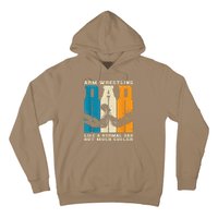 Retro Arm Wrestling Dad Normal Dad But Cooler Armwrestling Hoodie