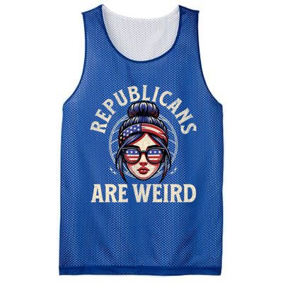 Republicans Are Weird Funny Political Election 2024 Mesh Reversible Basketball Jersey Tank