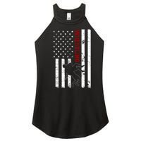 Retro American Wrestling Apparel US Flag Wrestling Women’s Perfect Tri Rocker Tank