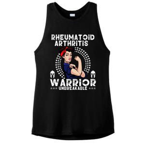 Rheumatoid Arthritis Warrior Awareness Unbreakable Gift Ladies PosiCharge Tri-Blend Wicking Tank