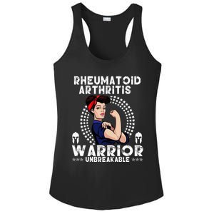 Rheumatoid Arthritis Warrior Awareness Unbreakable Gift Ladies PosiCharge Competitor Racerback Tank