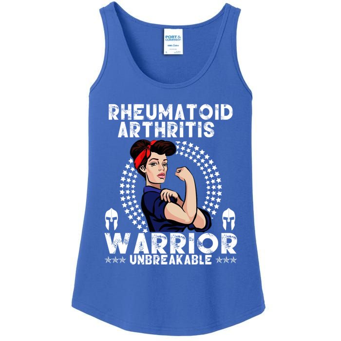 Rheumatoid Arthritis Warrior Awareness Unbreakable Gift Ladies Essential Tank