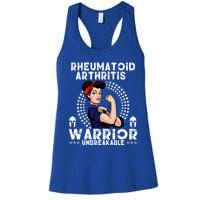 Rheumatoid Arthritis Warrior Awareness Unbreakable Gift Women's Racerback Tank