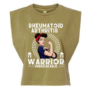 Rheumatoid Arthritis Warrior Awareness Unbreakable Gift Garment-Dyed Women's Muscle Tee