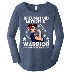 Rheumatoid Arthritis Warrior Awareness Unbreakable Gift Women's Perfect Tri Tunic Long Sleeve Shirt