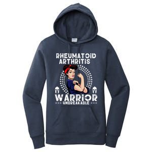 Rheumatoid Arthritis Warrior Awareness Unbreakable Gift Women's Pullover Hoodie