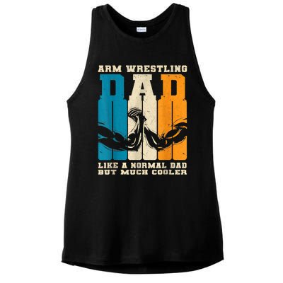 Retro Arm Wrestling Dad Normal Dad But Cooler Armwrestling Great Gift Ladies PosiCharge Tri-Blend Wicking Tank