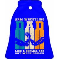 Retro Arm Wrestling Dad Normal Dad But Cooler Armwrestling Great Gift Ceramic Bell Ornament