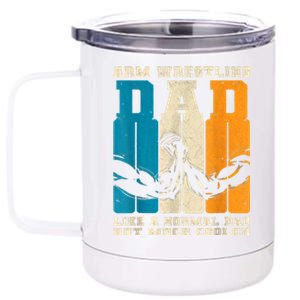 Retro Arm Wrestling Dad Normal Dad But Cooler Armwrestling Great Gift 12 oz Stainless Steel Tumbler Cup