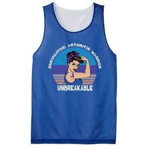 Rheumatoid Arthritis Warrior Unbreakable Awareness Gift Mesh Reversible Basketball Jersey Tank