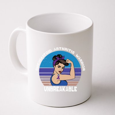 Rheumatoid Arthritis Warrior Unbreakable Awareness Gift Coffee Mug