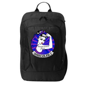 Rheumatoid Arthritis Warrior Unbreakable Funny Gift Awareness Cute Gift City Backpack