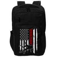 Retro American Wrestling Apparel US Flag Wrestling Impact Tech Backpack