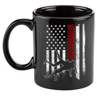 Retro American Wrestling Apparel US Flag Wrestling 11oz C Handle Ceramic Mug