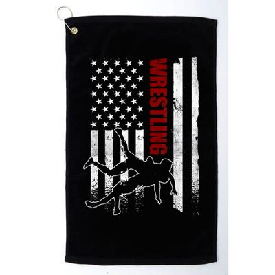 Retro American Wrestling Apparel US Flag Wrestling Golf Towel