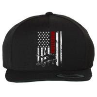 Retro American Wrestling Apparel US Flag Wrestling Wool Snapback Cap
