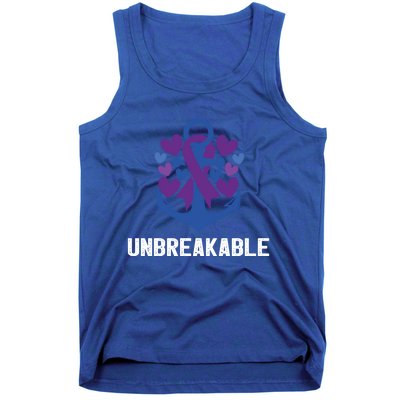 Rheumatoid Arthritis Warrior Unbreakable Great Gift Awareness Gift Tank Top