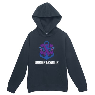 Rheumatoid Arthritis Warrior Unbreakable Great Gift Awareness Gift Urban Pullover Hoodie