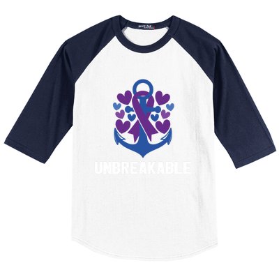 Rheumatoid Arthritis Warrior Unbreakable Great Gift Awareness Gift Baseball Sleeve Shirt