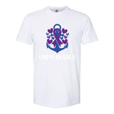 Rheumatoid Arthritis Warrior Unbreakable Great Gift Awareness Gift Softstyle CVC T-Shirt