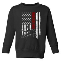 Retro American Wrestling Apparel US Flag Wrestling TShirt Toddler Sweatshirt