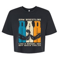 Retro Arm Wrestling Dad Normal Dad But Cooler Armwrestling  Bella+Canvas Jersey Crop Tee