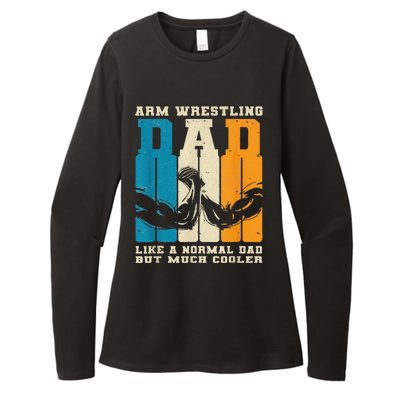 Retro Arm Wrestling Dad Normal Dad But Cooler Armwrestling  Womens CVC Long Sleeve Shirt