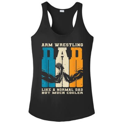 Retro Arm Wrestling Dad Normal Dad But Cooler Armwrestling  Ladies PosiCharge Competitor Racerback Tank