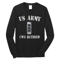 Retired Army Warrant Officer CW3 Veteran Vintage Long Sleeve Shirt