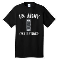 Retired Army Warrant Officer CW3 Veteran Vintage Tall T-Shirt