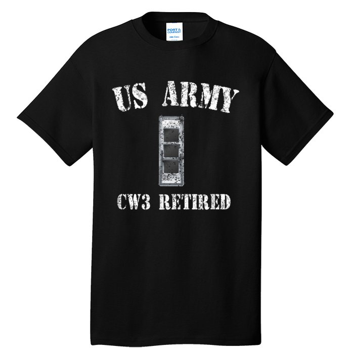 Retired Army Warrant Officer CW3 Veteran Vintage Tall T-Shirt