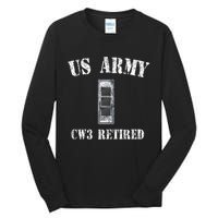 Retired Army Warrant Officer CW3 Veteran Vintage Tall Long Sleeve T-Shirt