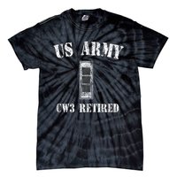 Retired Army Warrant Officer CW3 Veteran Vintage Tie-Dye T-Shirt