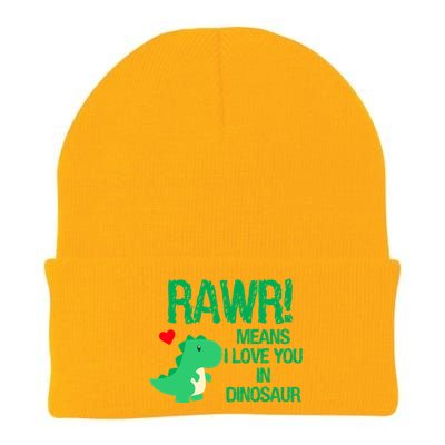 Rawr Means I Love You In Dinosaur Knit Cap Winter Beanie