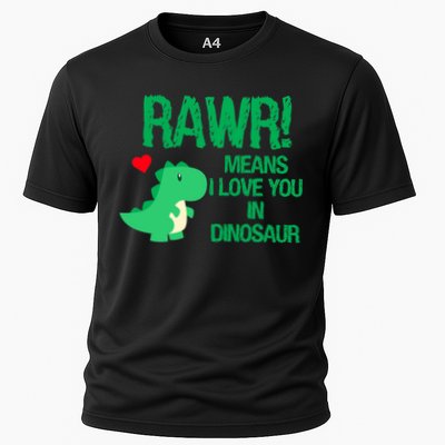 Rawr Means I Love You In Dinosaur Performance Shirt