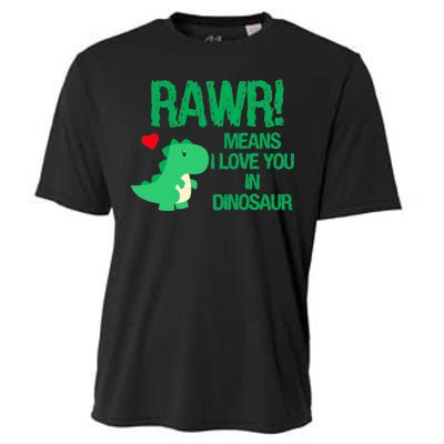 Rawr Means I Love You In Dinosaur Cooling Performance Crew T-Shirt