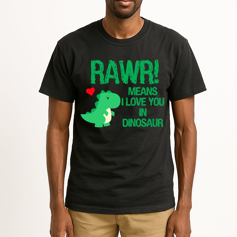Rawr Means I Love You In Dinosaur Tall T-Shirt