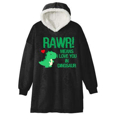 Rawr Means I Love You In Dinosaur Hooded Wearable Blanket