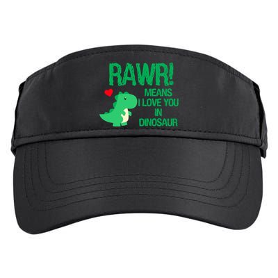 Rawr Means I Love You In Dinosaur Adult Drive Performance Visor