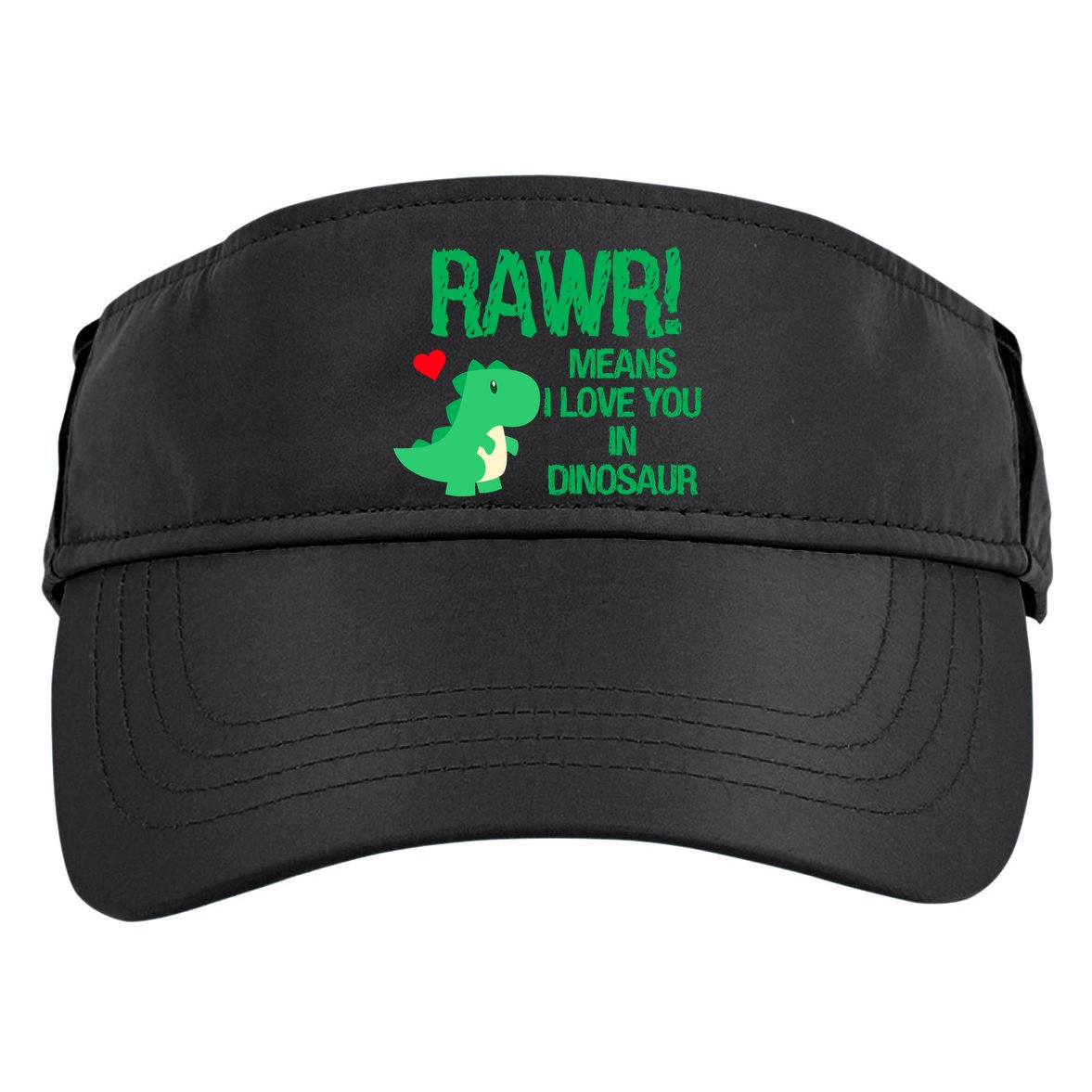 Rawr Means I Love You In Dinosaur Adult Drive Performance Visor