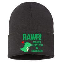 Rawr Means I Love You In Dinosaur Sustainable Knit Beanie