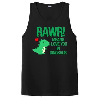 Rawr Means I Love You In Dinosaur PosiCharge Competitor Tank